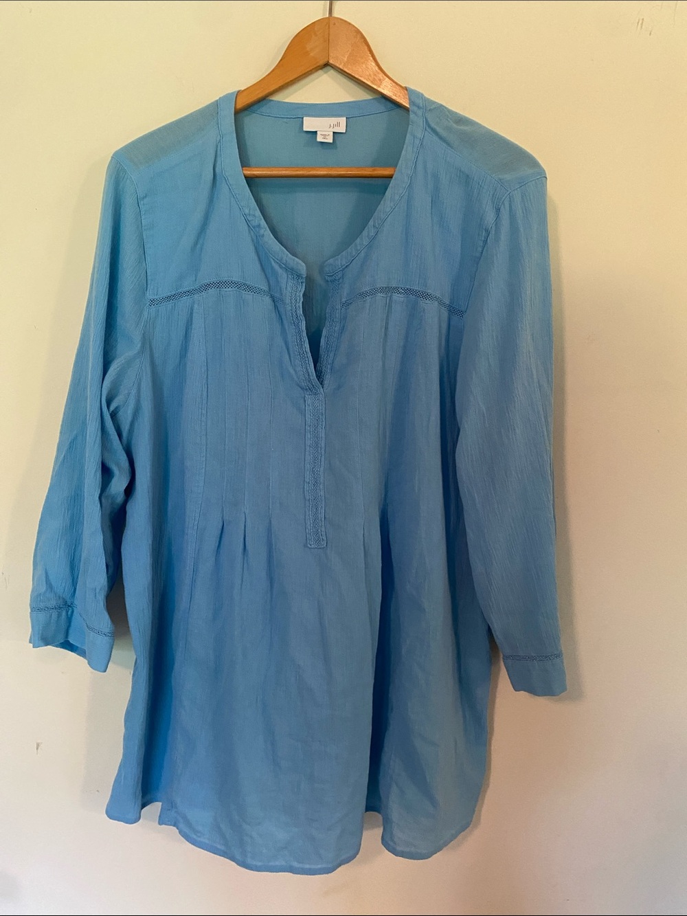 J. Jill Sky Blue Lightweight Peasant Tunic